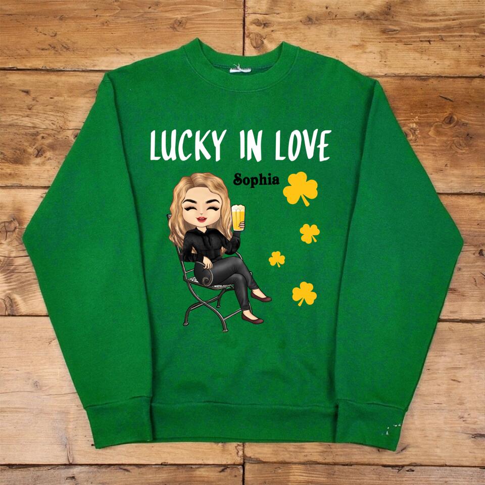 St Patricks Day Bachelorette Party Shirts, Irish shamrock St Patty Tee, Bride Bad Boozy Shirt, Womens St Paddys Day Sweatshirt, Lucky In Love