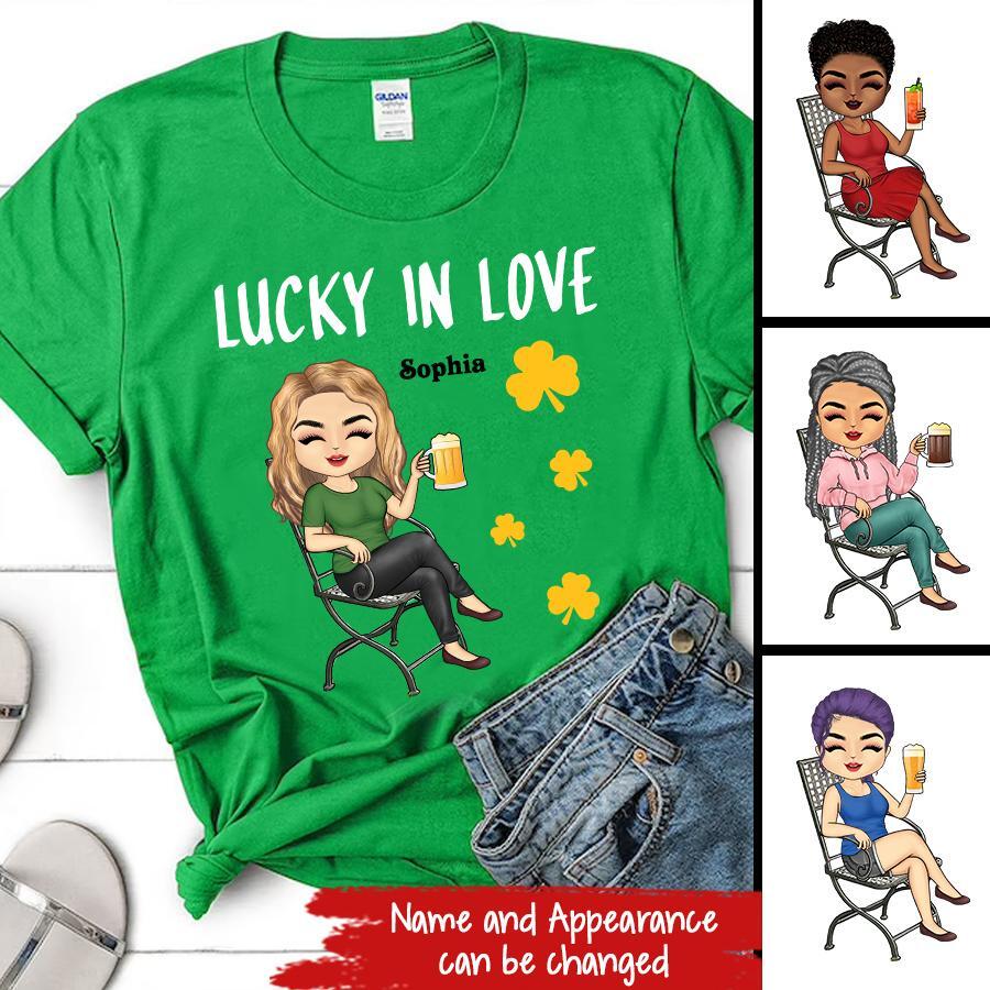 St Patricks Day Bachelorette Party Shirts, Irish shamrock St Patty Tee, Bride Bad Boozy Shirt, Womens St Paddys Day Sweatshirt, Lucky In Love