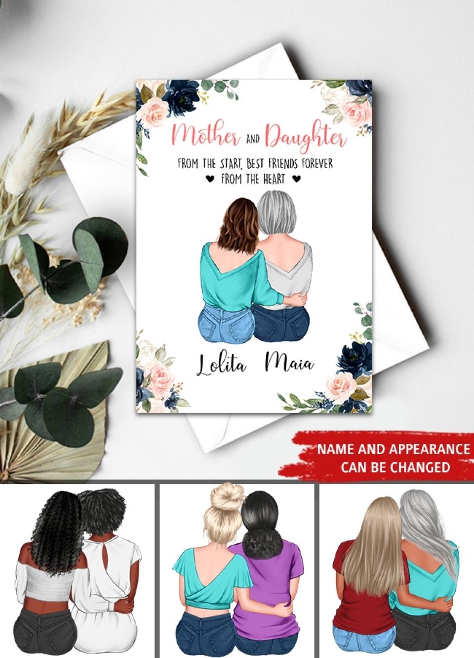 Custom Mothers Day Card - Mother's Day Gift Cards - Mothers Day Greetings - Happy Mothers Day Card - Mom's Card - Mother's Day Gift From Daughter - Mother Day Gift