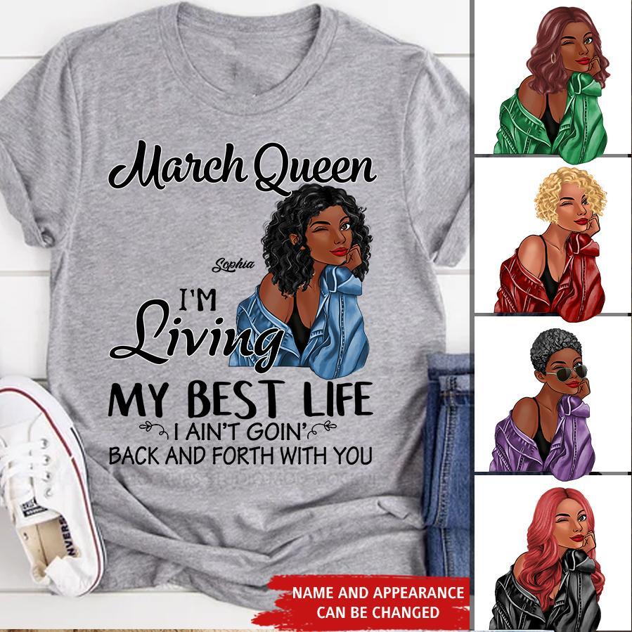 March Birthday Shirt, Custom Birthday Shirt, Queens Born In March, March Birthday Gifts, March shirts for Woman