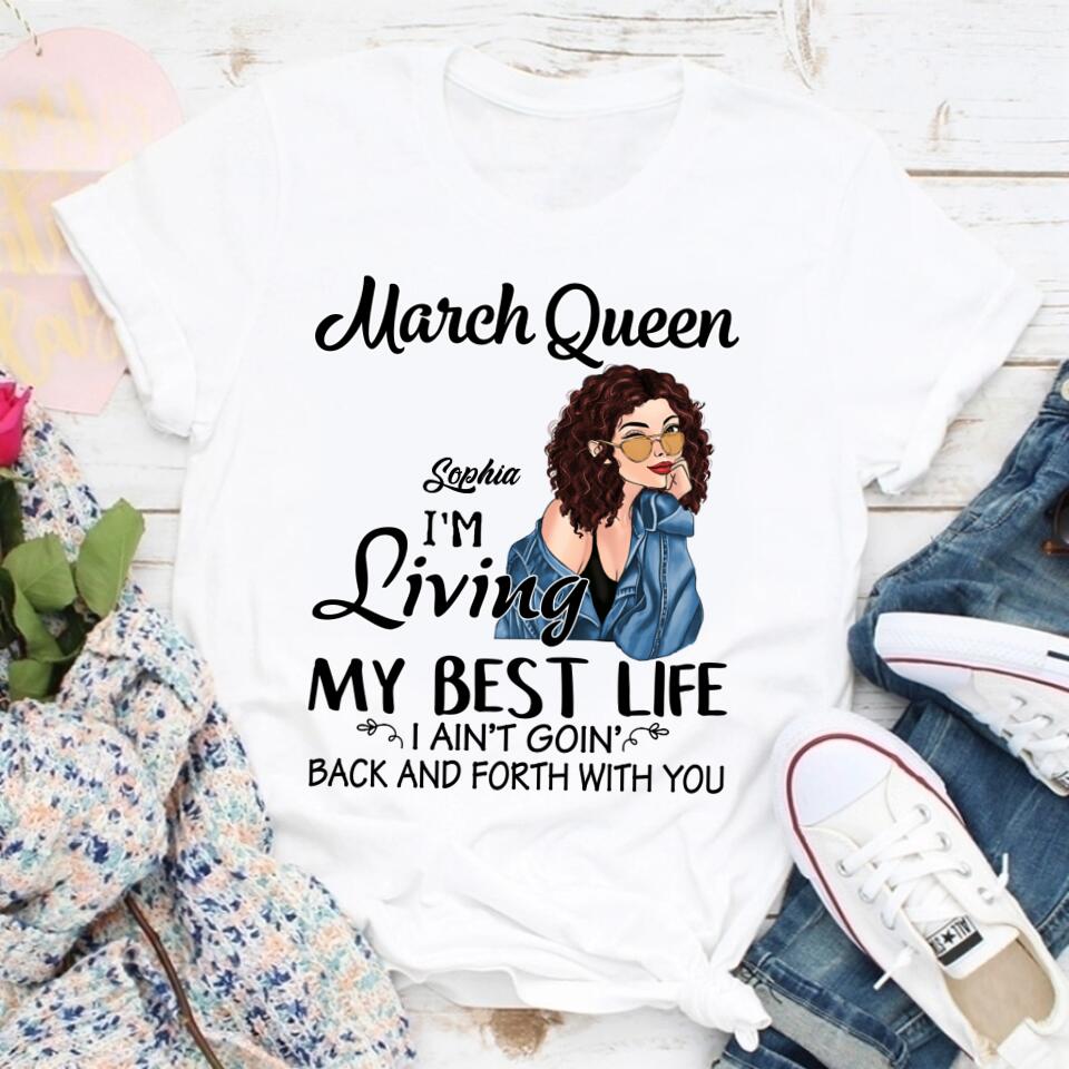March Birthday Shirt, Custom Birthday Shirt, Queens Born In March, March Birthday Gifts, March shirts for Woman