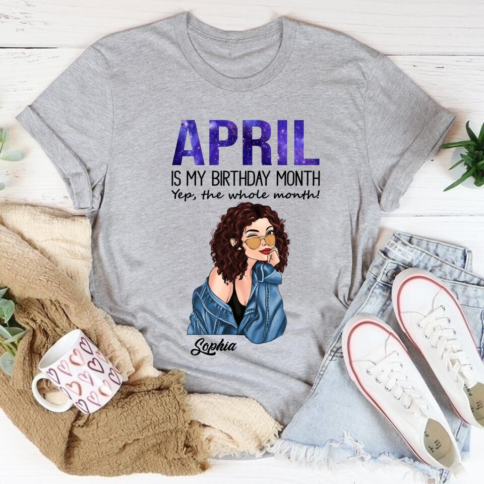 April Birthday Shirt, Custom Birthday Shirt, Queens Born In April, April Birthday Gifts, April shirts for Woman