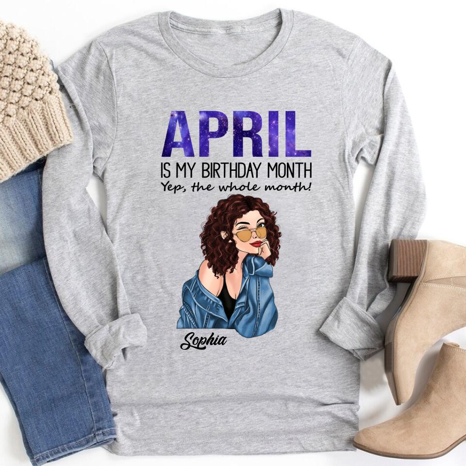 April Birthday Shirt, Custom Birthday Shirt, Queens Born In April, April Birthday Gifts, April shirts for Woman