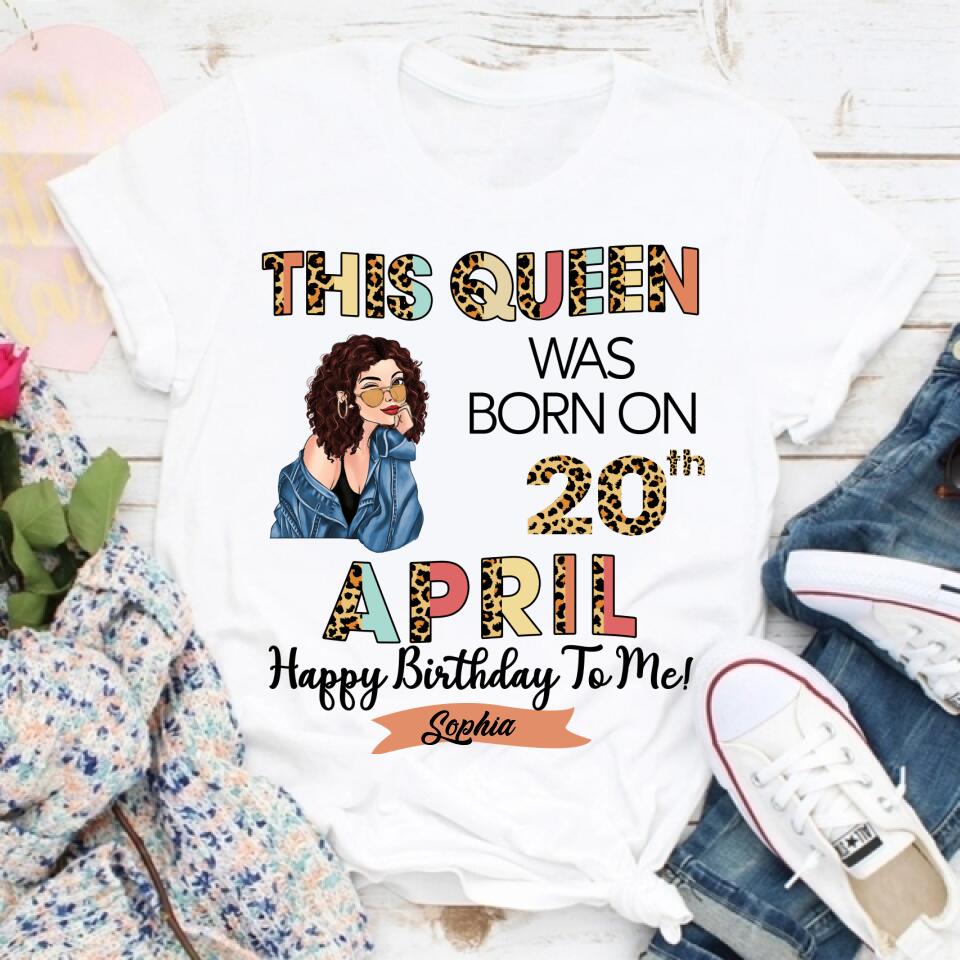 April Birthday Shirt, Custom Birthday Shirt, Queens Born In April, April Birthday Gifts, April shirts for Woman