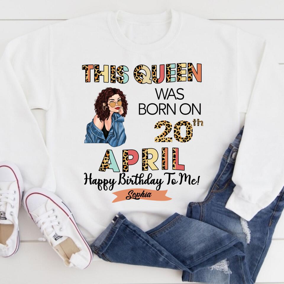 April Birthday Shirt, Custom Birthday Shirt, Queens Born In April, April Birthday Gifts, April shirts for Woman