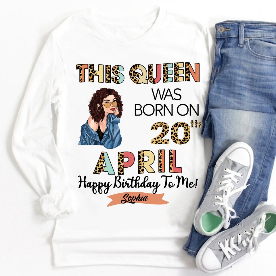 April Birthday Shirt, Custom Birthday Shirt, Queens Born In April, April Birthday Gifts, April shirts for Woman