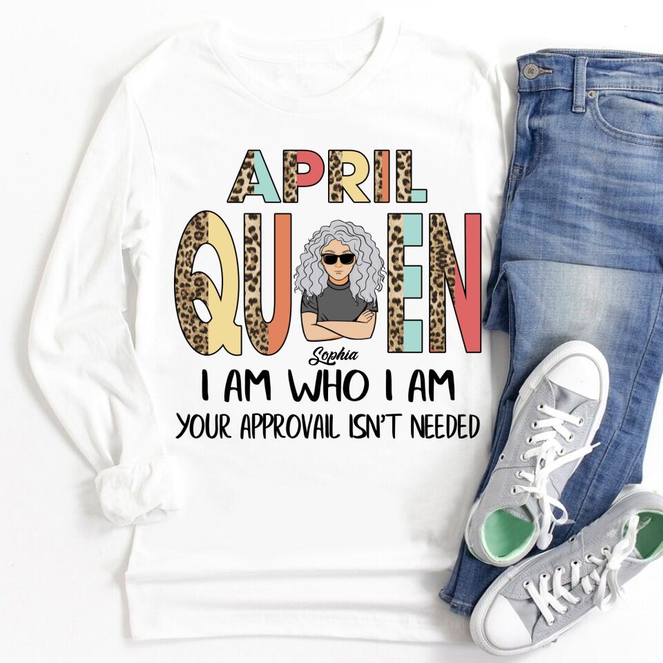 April Birthday Shirt, Custom Birthday Shirt, Queens Born In April, April Birthday Gifts, April shirts for Woman