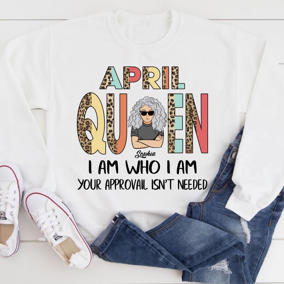 April Birthday Shirt, Custom Birthday Shirt, Queens Born In April, April Birthday Gifts, April shirts for Woman
