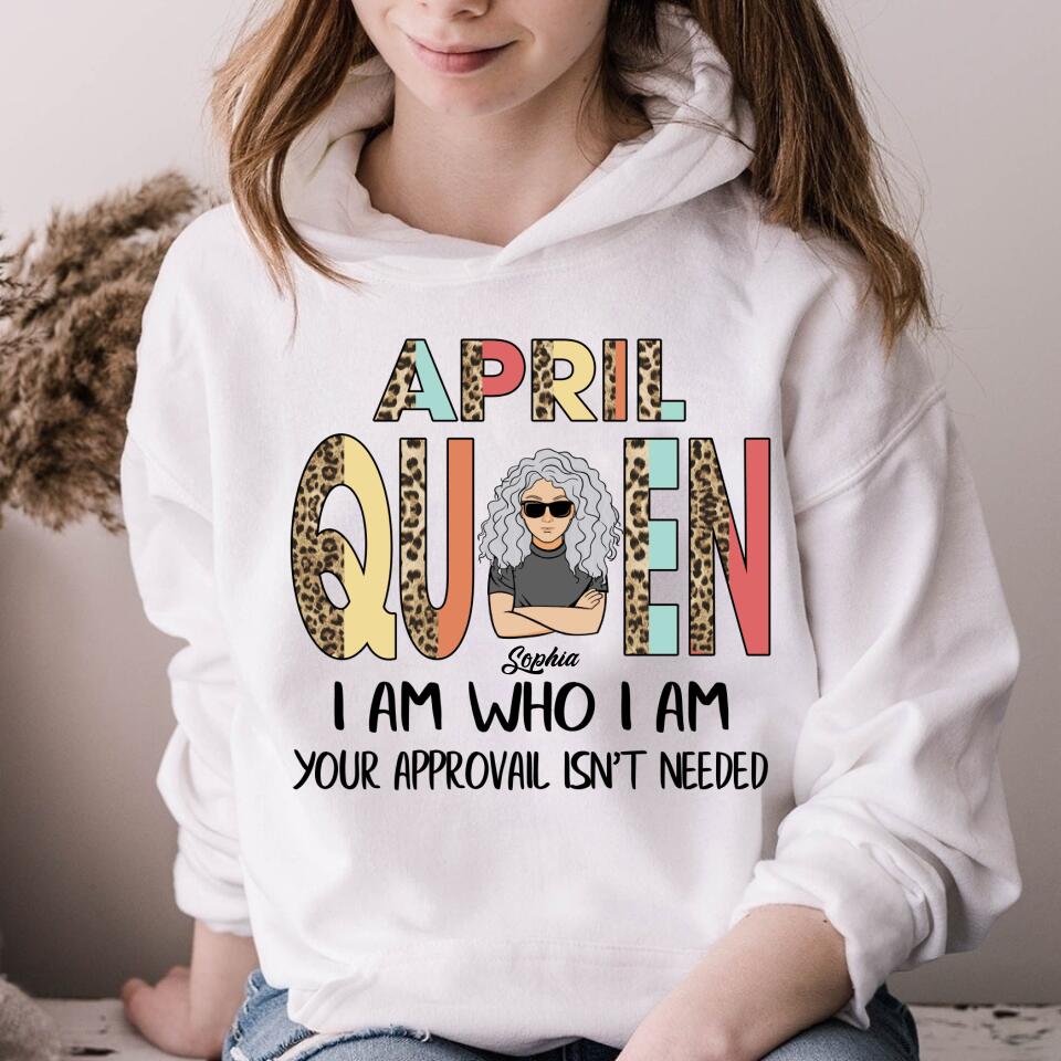 April Birthday Shirt, Custom Birthday Shirt, Queens Born In April, April Birthday Gifts, April shirts for Woman