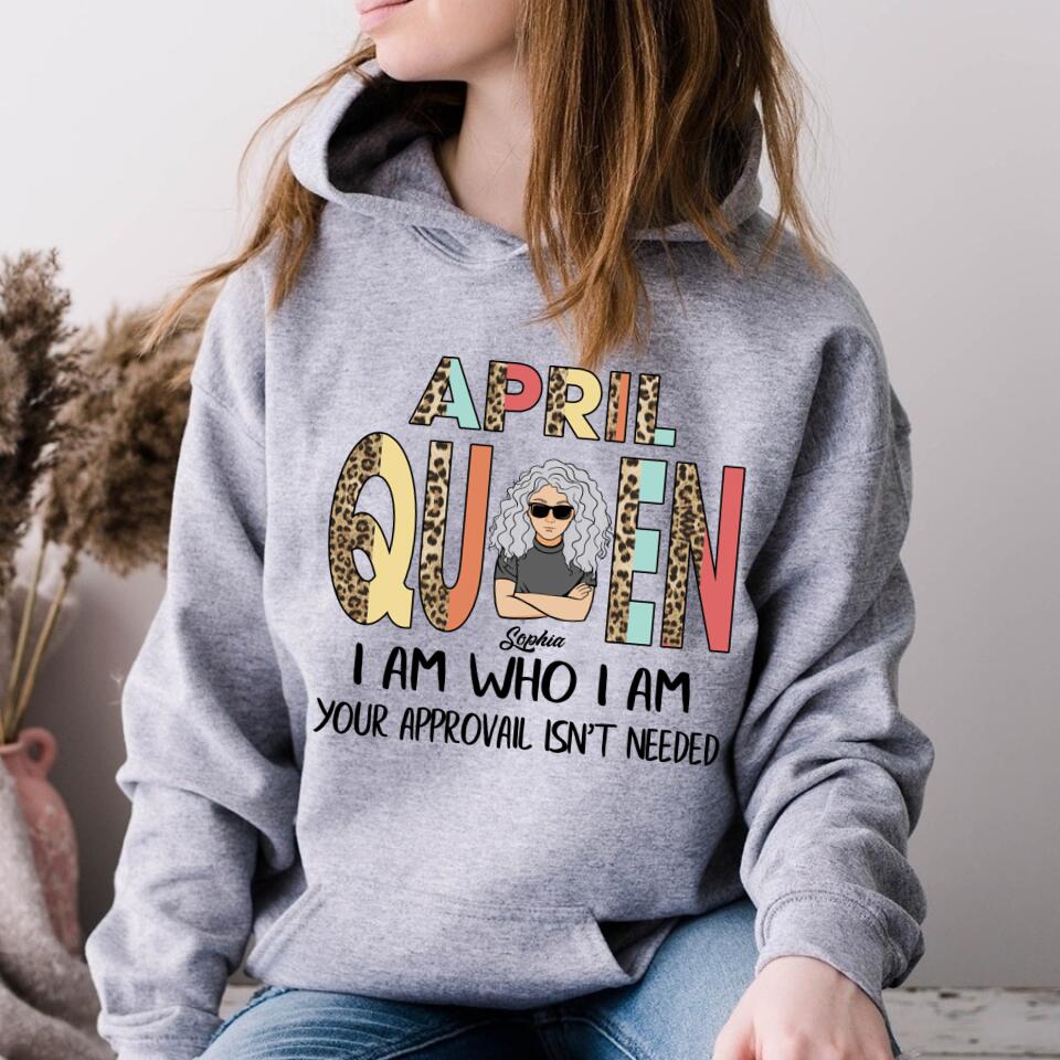 April Birthday Shirt, Custom Birthday Shirt, Queens Born In April, April Birthday Gifts, April shirts for Woman