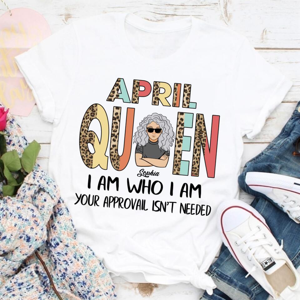 April Birthday Shirt, Custom Birthday Shirt, Queens Born In April, April Birthday Gifts, April shirts for Woman