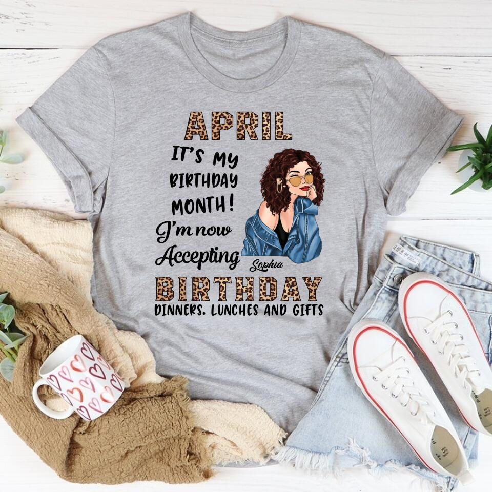 April Birthday Shirt, Custom Birthday Shirt, Queens Born In April, April Birthday Gifts, April shirts for Woman