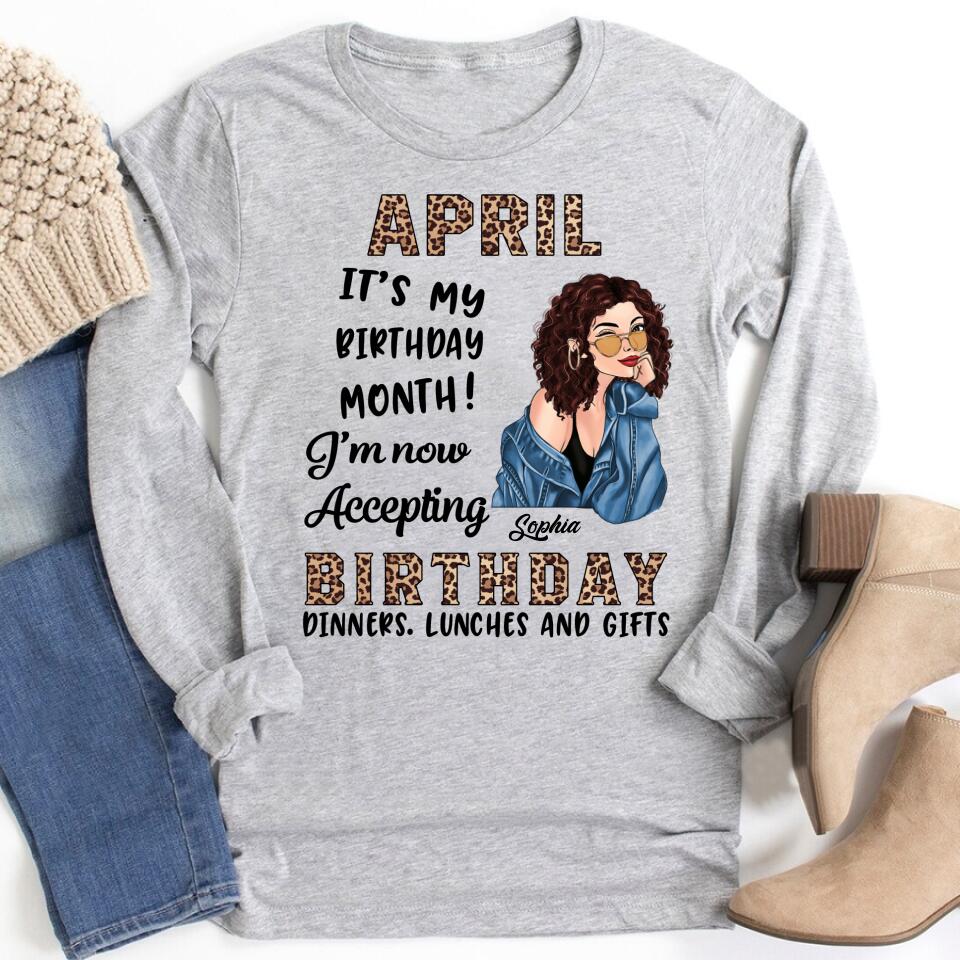 April Birthday Shirt, Custom Birthday Shirt, Queens Born In April, April Birthday Gifts, April shirts for Woman