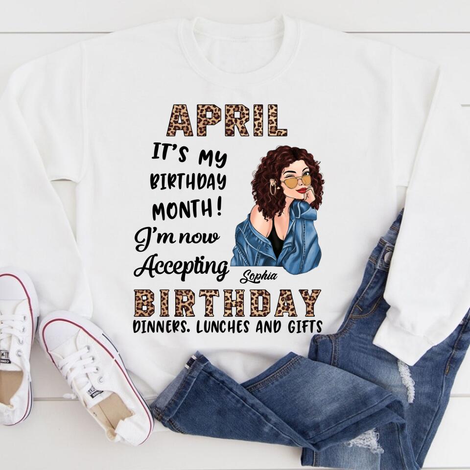 April Birthday Shirt, Custom Birthday Shirt, Queens Born In April, April Birthday Gifts, April shirts for Woman