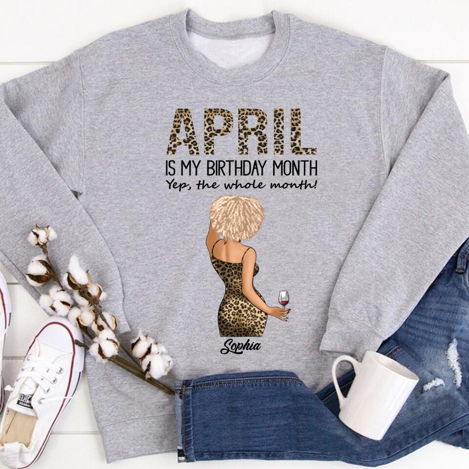 April Birthday Shirt, Custom Birthday Shirt, Queens Born In April, April Birthday Gifts, April shirts for Woman