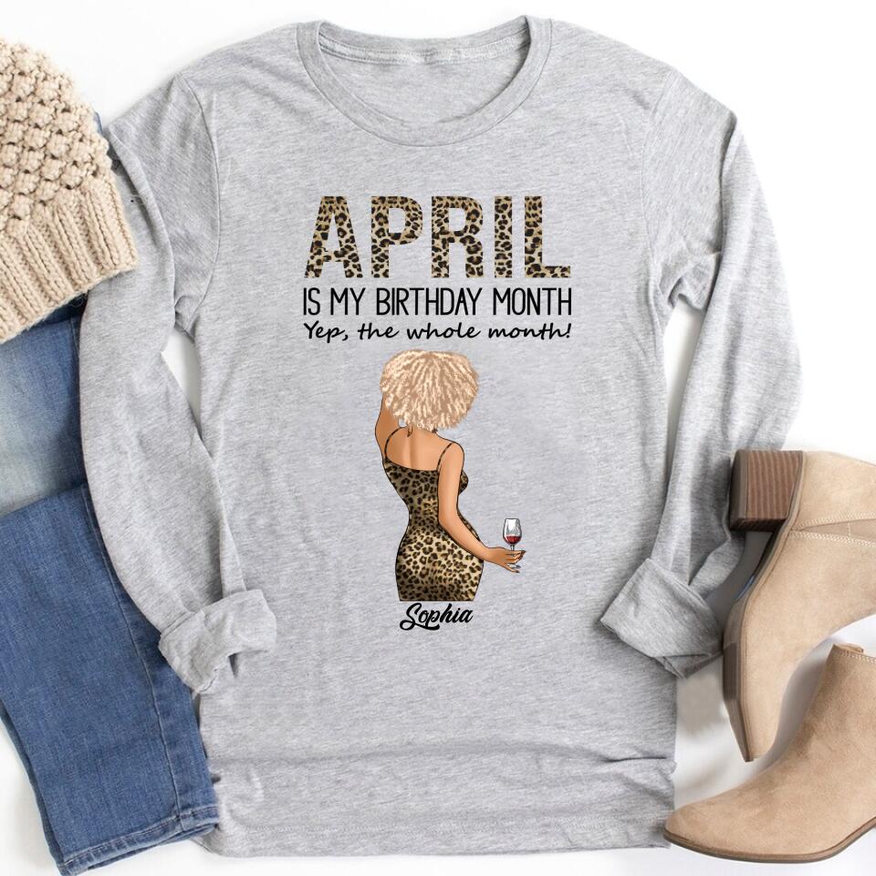 April Birthday Shirt, Custom Birthday Shirt, Queens Born In April, April Birthday Gifts, April shirts for Woman