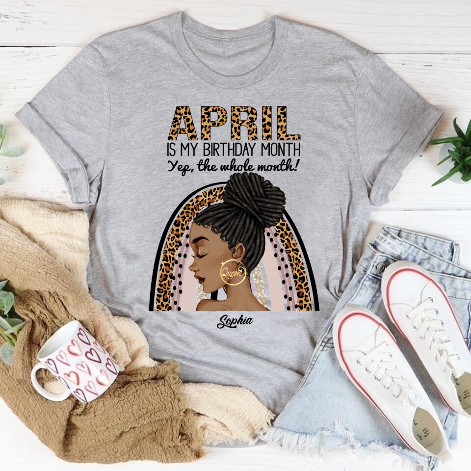 April Birthday Shirt, Custom Birthday Shirt, Queens Born In April, April Birthday Gifts, April shirts for Woman