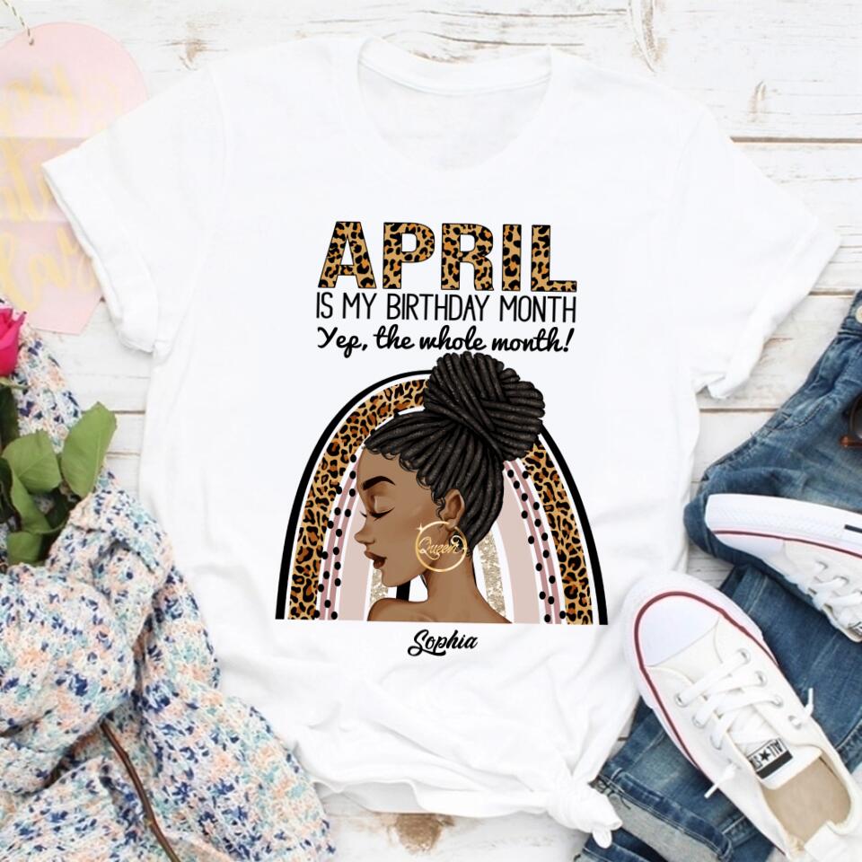 April Birthday Shirt, Custom Birthday Shirt, Queens Born In April, April Birthday Gifts, April shirts for Woman