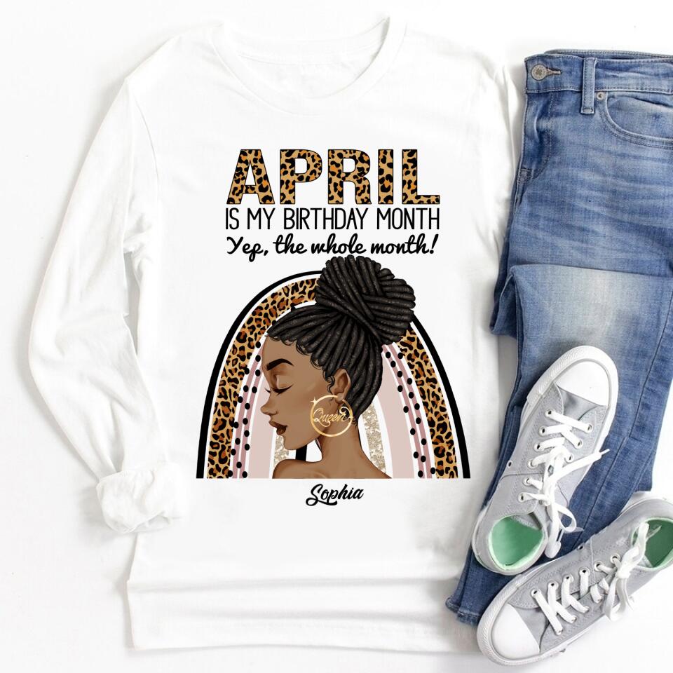April Birthday Shirt, Custom Birthday Shirt, Queens Born In April, April Birthday Gifts, April shirts for Woman