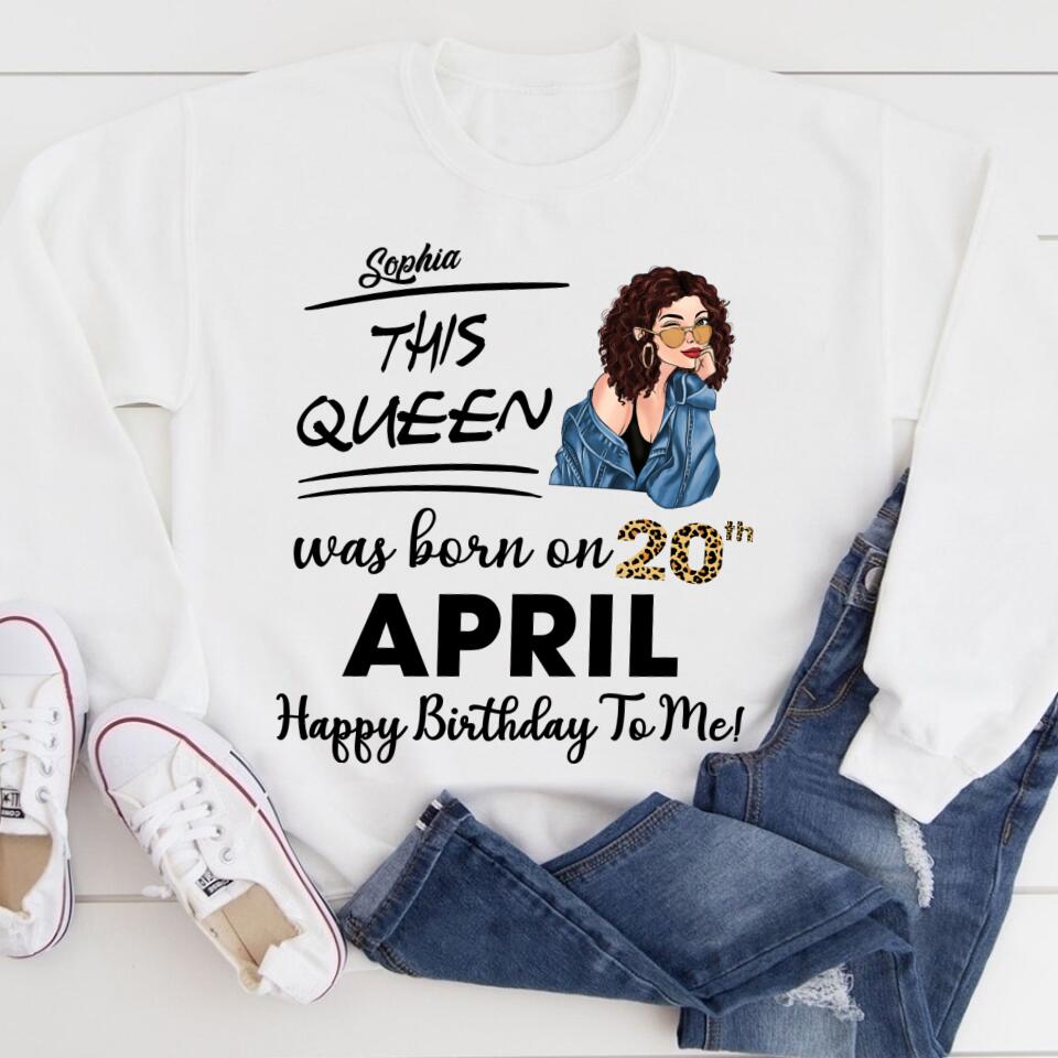 April Birthday Shirt, Custom Birthday Shirt, Queens Born In April, April Birthday Gifts, April shirts for Woman