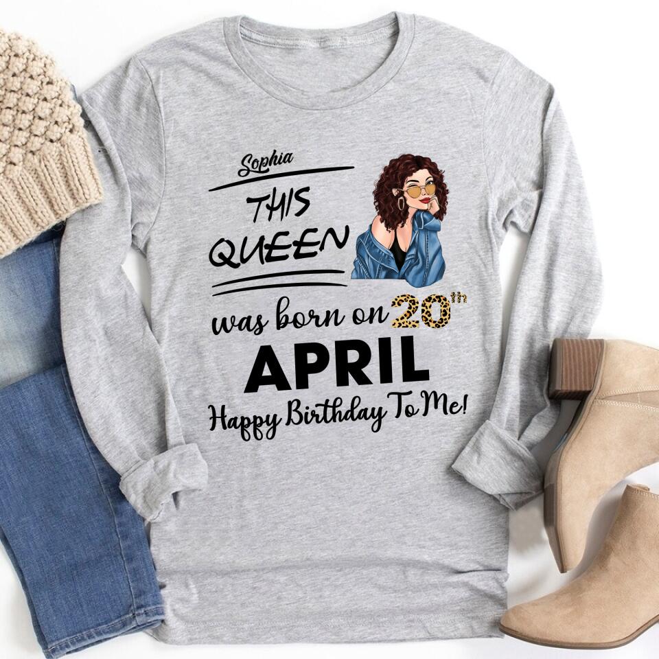 April Birthday Shirt, Custom Birthday Shirt, Queens Born In April, April Birthday Gifts, April shirts for Woman