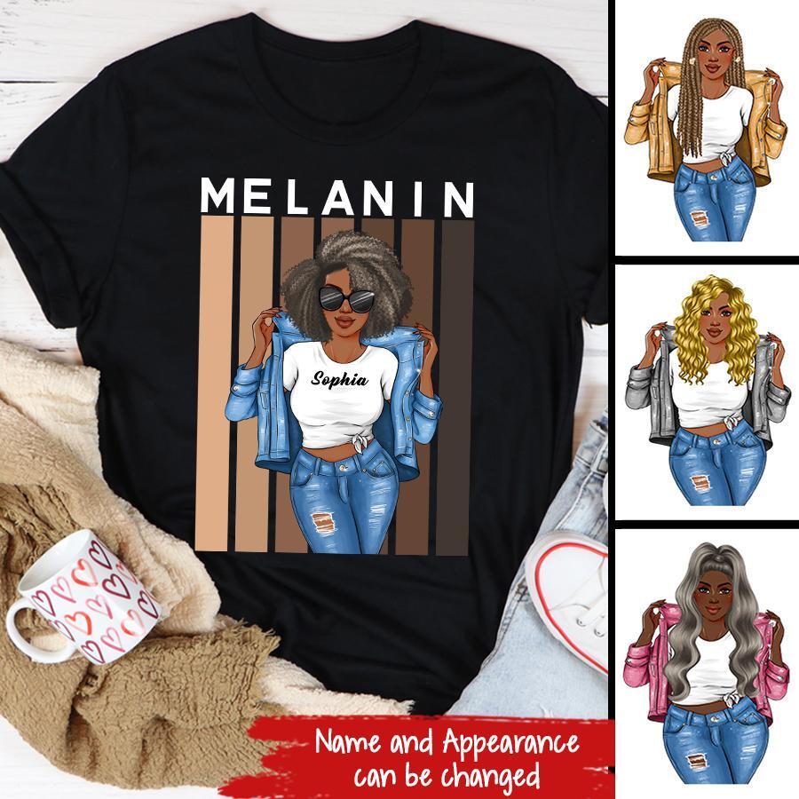 Melanin Shades Black Pride Short-Sleeve Unisex T-Shirt