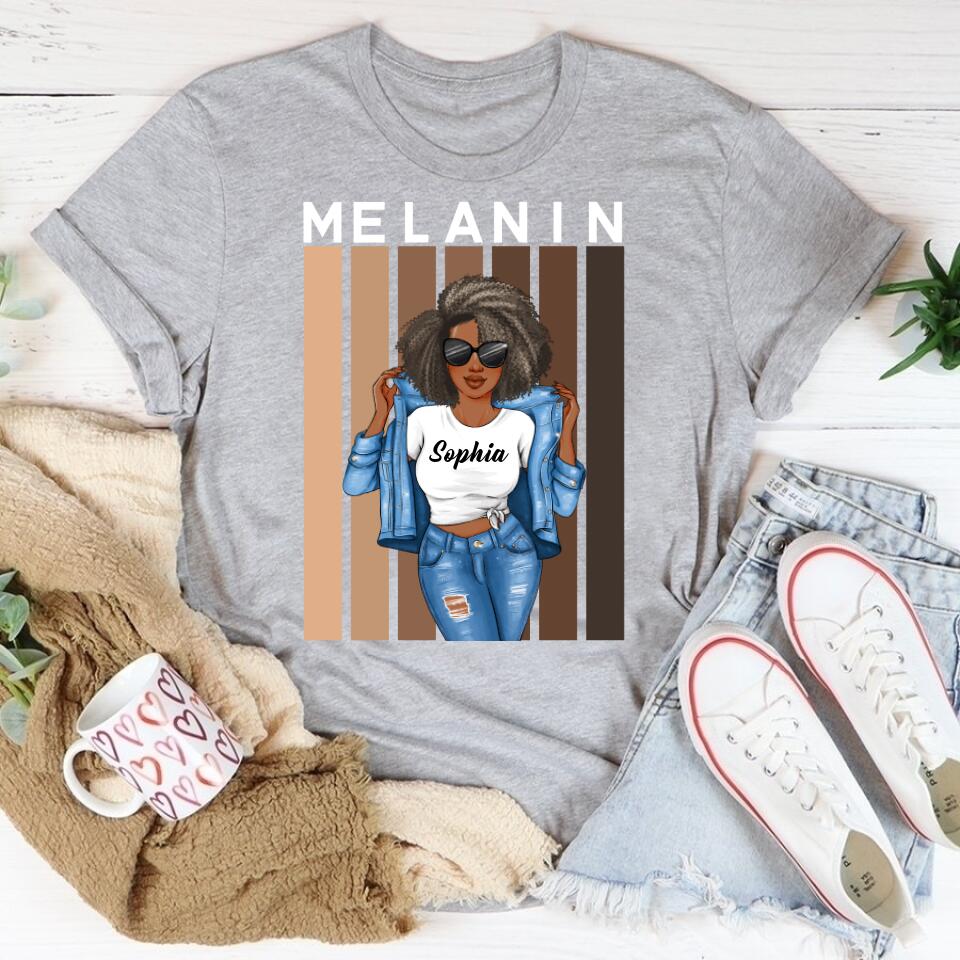 Melanin Shades Black Pride Short-Sleeve Unisex T-Shirt