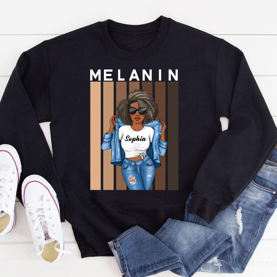 Melanin Shades Black Pride Short-Sleeve Unisex T-Shirt