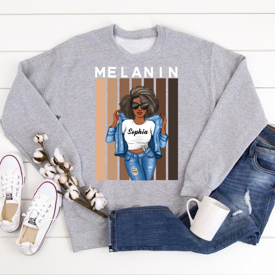 Melanin Shades Black Pride Short-Sleeve Unisex T-Shirt