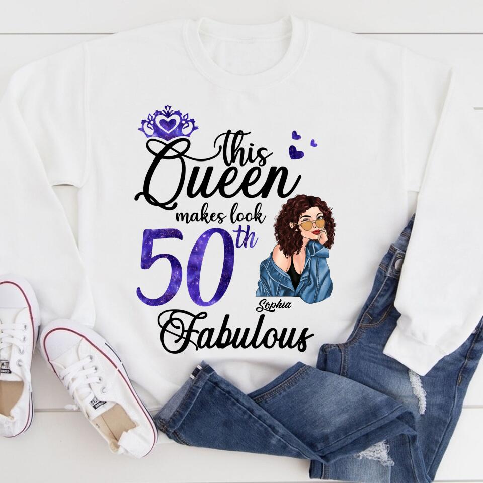 50th Birthday Shirts, Custom Birthday Shirts, Turning 50 Shirt for Women, Turning 50 and Fabulous Shirt, 1973 Shirt, Best Gifts for Women Turning 50.