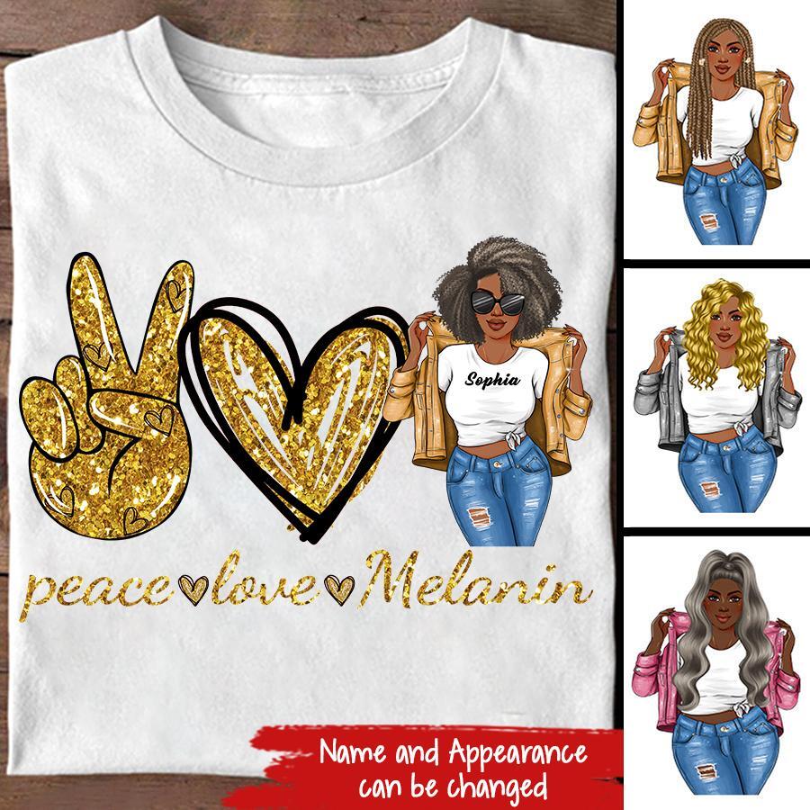 I Love The Woman I've Become - Personalized Shirt - Gift For Black Woman