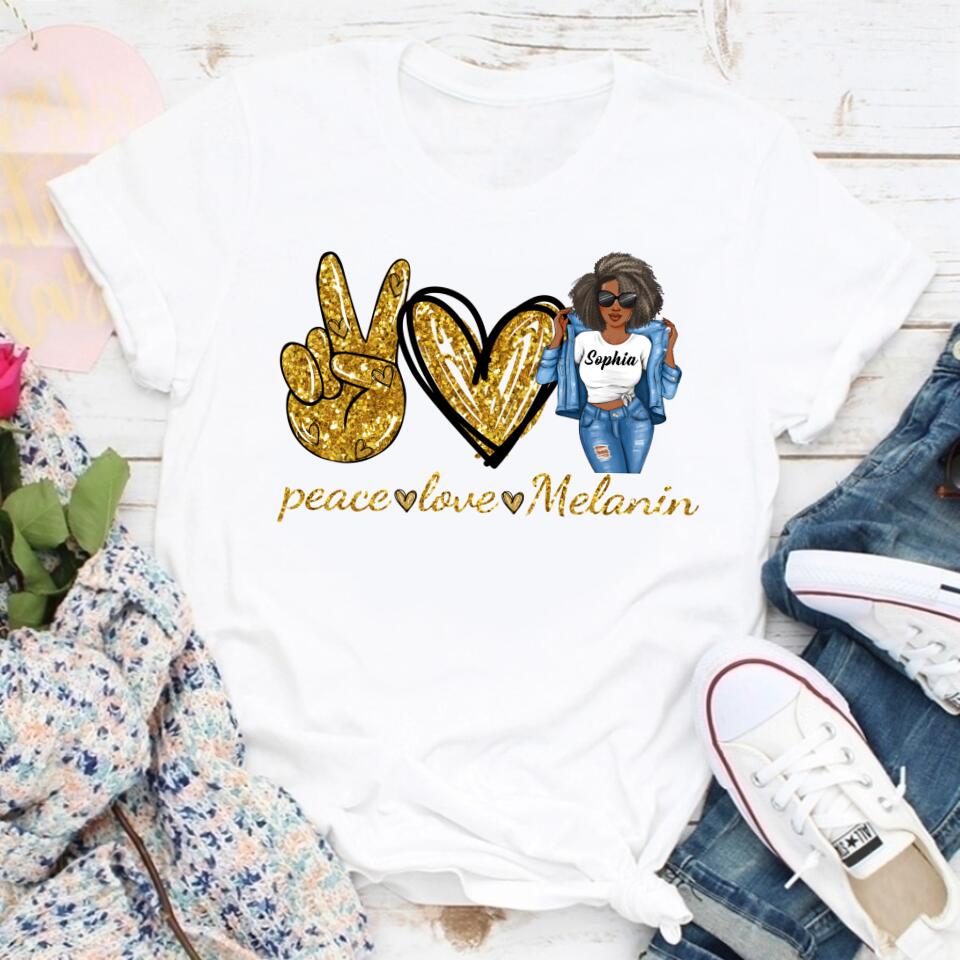 I Love The Woman I've Become - Personalized Shirt - Gift For Black Woman