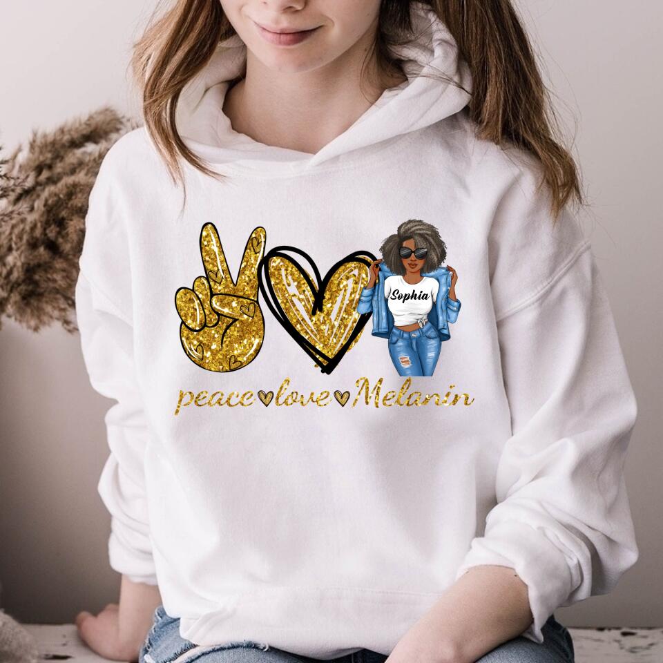 I Love The Woman I've Become - Personalized Shirt - Gift For Black Woman