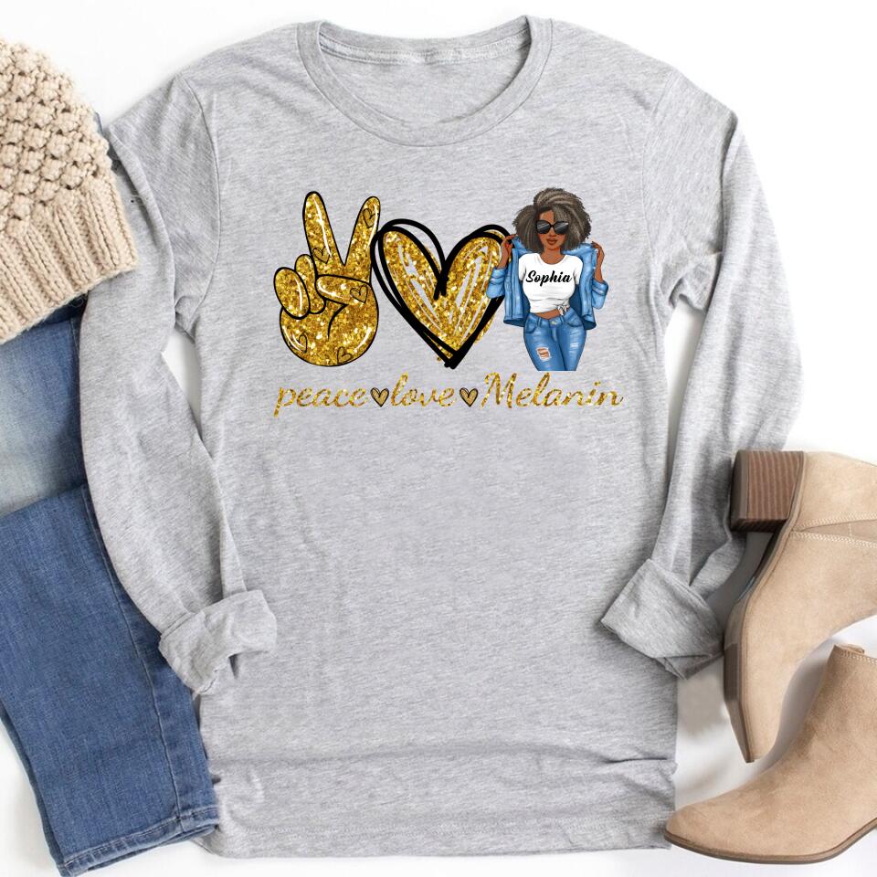 I Love The Woman I've Become - Personalized Shirt - Gift For Black Woman