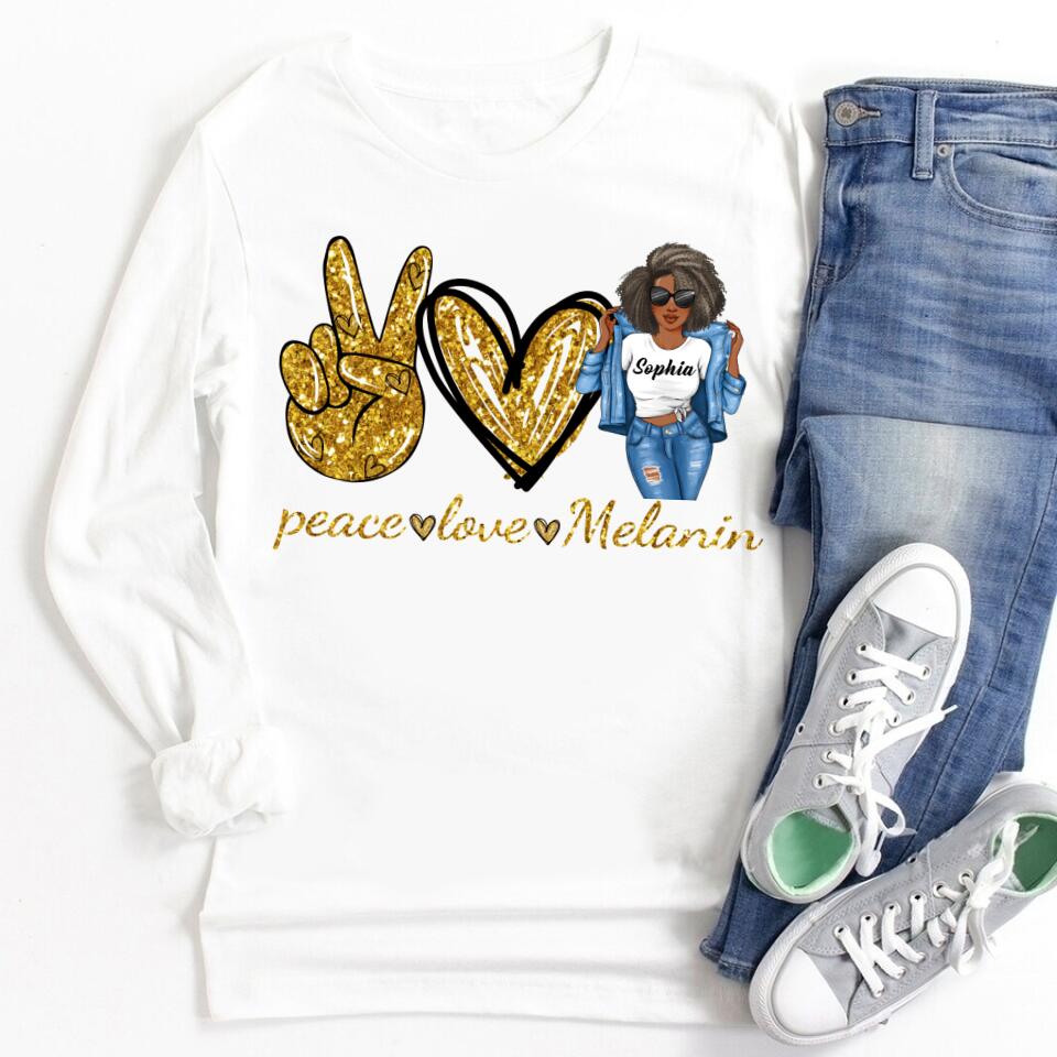 I Love The Woman I've Become - Personalized Shirt - Gift For Black Woman