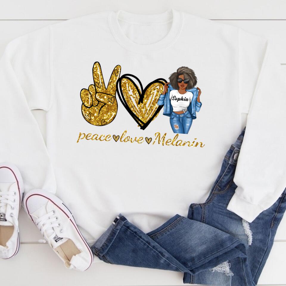 I Love The Woman I've Become - Personalized Shirt - Gift For Black Woman