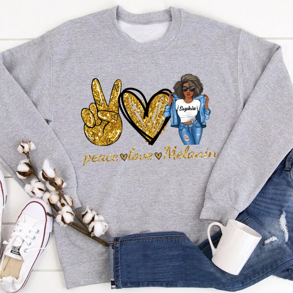 I Love The Woman I've Become - Personalized Shirt - Gift For Black Woman