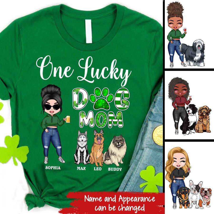 Dog Mom - Personalized Shirt - Gift For Dog Mom - Cartoon Girl