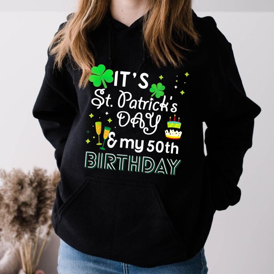 Birthday St Patricks Day Shirt , St Pattys, St Paddy, Four Leaf Clover, Shamrock Shirts, Patrick&#39;s Day. Custome Number