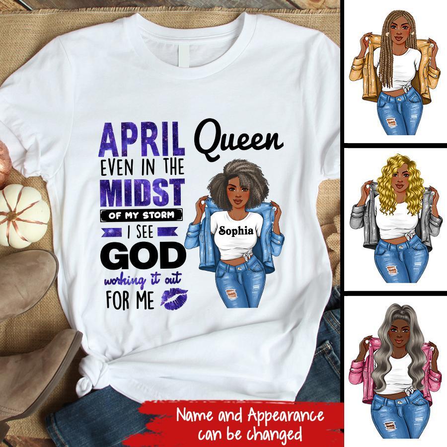 April Birthday Shirt, Custom Birthday Shirt, Queens Born In April, April Birthday Gifts, April shirts for Woman