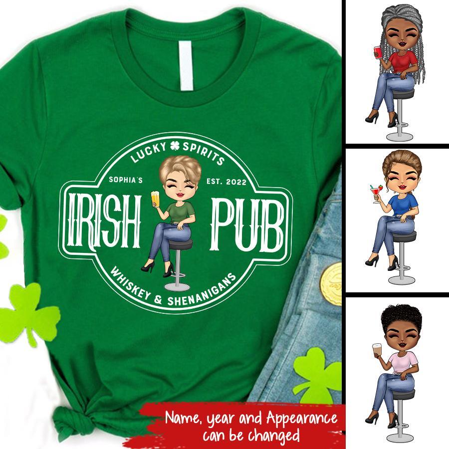 Custom Irish Pub Shirt, Vintage Irish Shirt, Irish Birthday Gift, Personalized Irish Shirt, Retro St Patricks Day Shirt, Irish Shirt Gifts