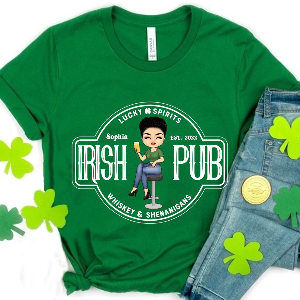 Custom Irish Pub Shirt, Vintage Irish Shirt, Irish Birthday Gift, Personalized Irish Shirt, Retro St Patricks Day Shirt, Irish Shirt Gifts