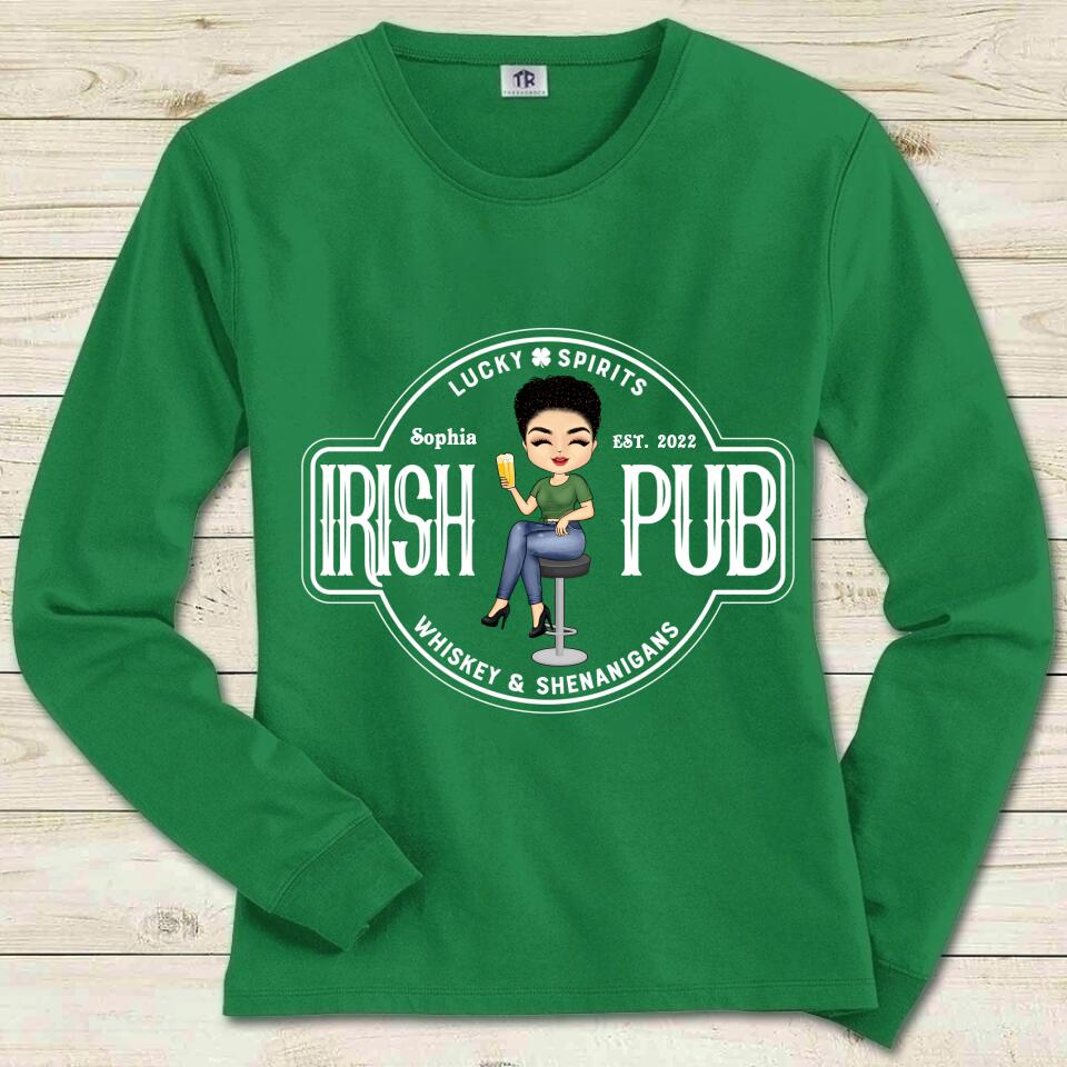 Custom Irish Pub Shirt, Vintage Irish Shirt, Irish Birthday Gift, Personalized Irish Shirt, Retro St Patricks Day Shirt, Irish Shirt Gifts