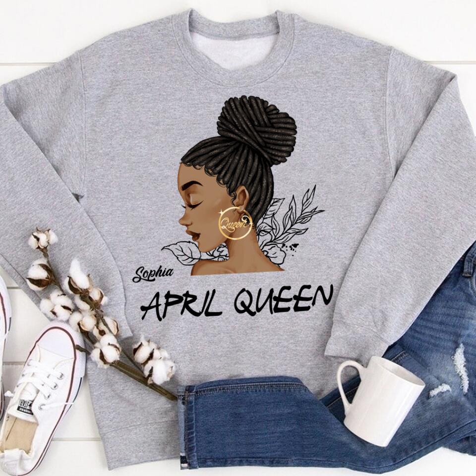 April Birthday Shirt, Custom Birthday Shirt, Queens Born In April, April Birthday Gifts, April shirts for Woman