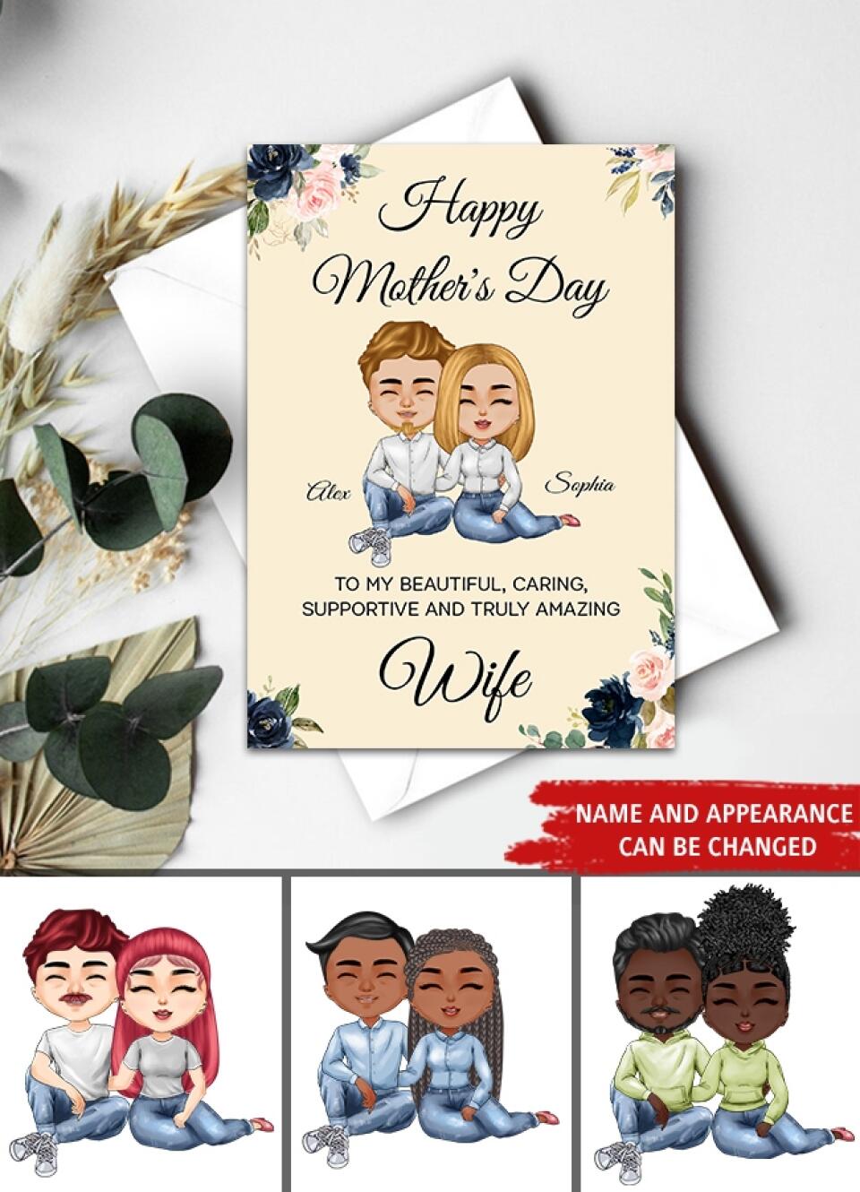 Custom Mothers Day Card - Mothers Day Card From Husband - Mother&#39;s Day Gift Cards - Happy Mothers Day Card - Mom&#39;s Card - Mother&#39;s Day Gift From Daughter - Mother Day Gift