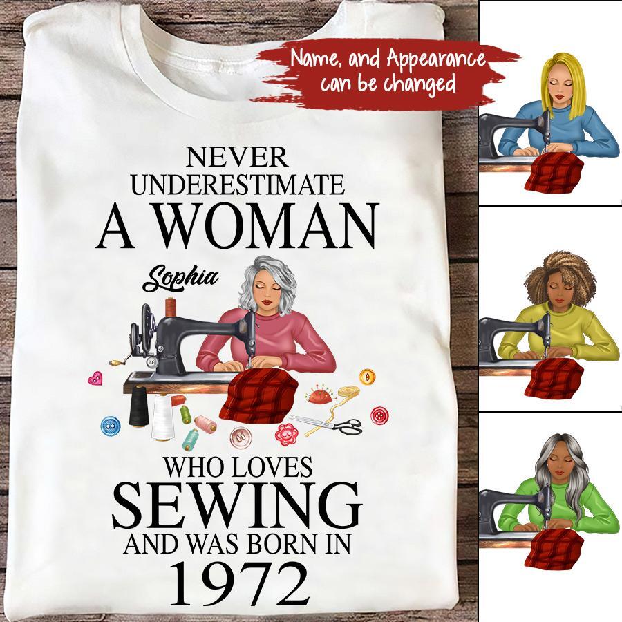 50th Birthday Shirts, Custom Birthday Shirts, Turning 50 Shirt, Gifts For Women Turning 50, 50 And Fabulous Shirt, 1973 Shirt, 50th Birthday Shirts For Her, Sewing Lover Cotton Shirt For Women