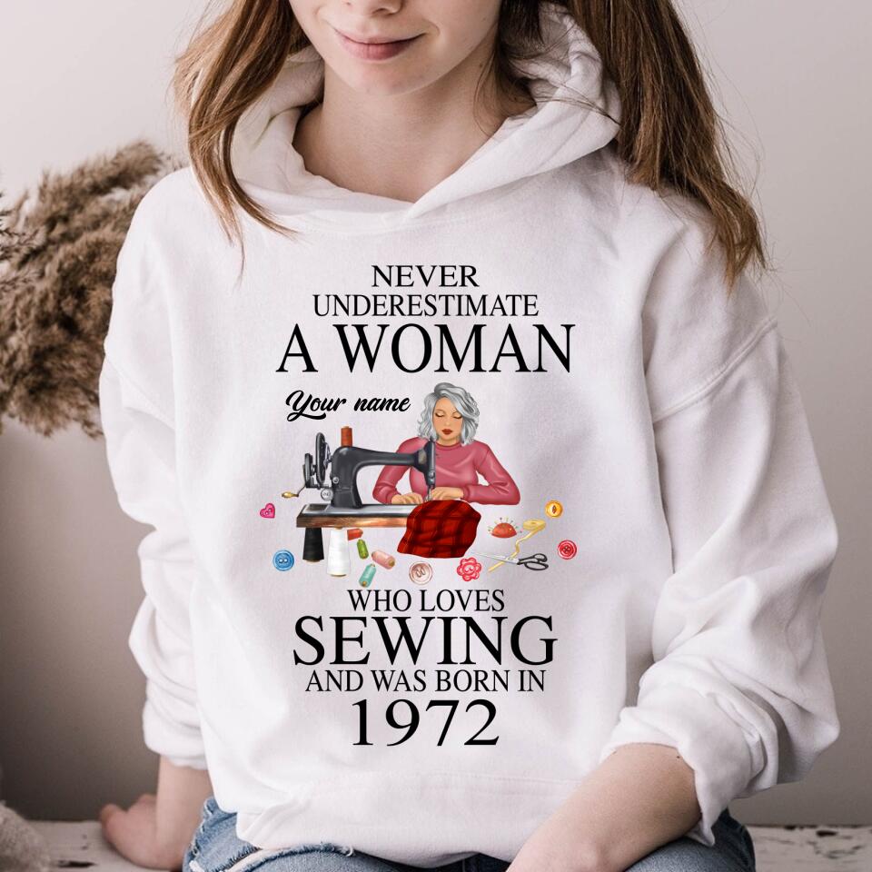 50th Birthday Shirts, Custom Birthday Shirts, Turning 50 Shirt, Gifts For Women Turning 50, 50 And Fabulous Shirt, 1973 Shirt, 50th Birthday Shirts For Her, Sewing Lover Cotton Shirt For Women
