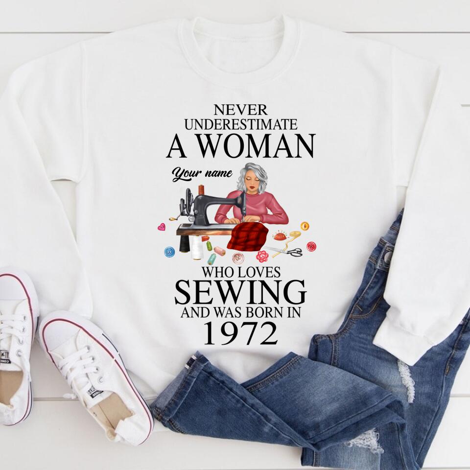 50th Birthday Shirts, Custom Birthday Shirts, Turning 50 Shirt, Gifts For Women Turning 50, 50 And Fabulous Shirt, 1973 Shirt, 50th Birthday Shirts For Her, Sewing Lover Cotton Shirt For Women