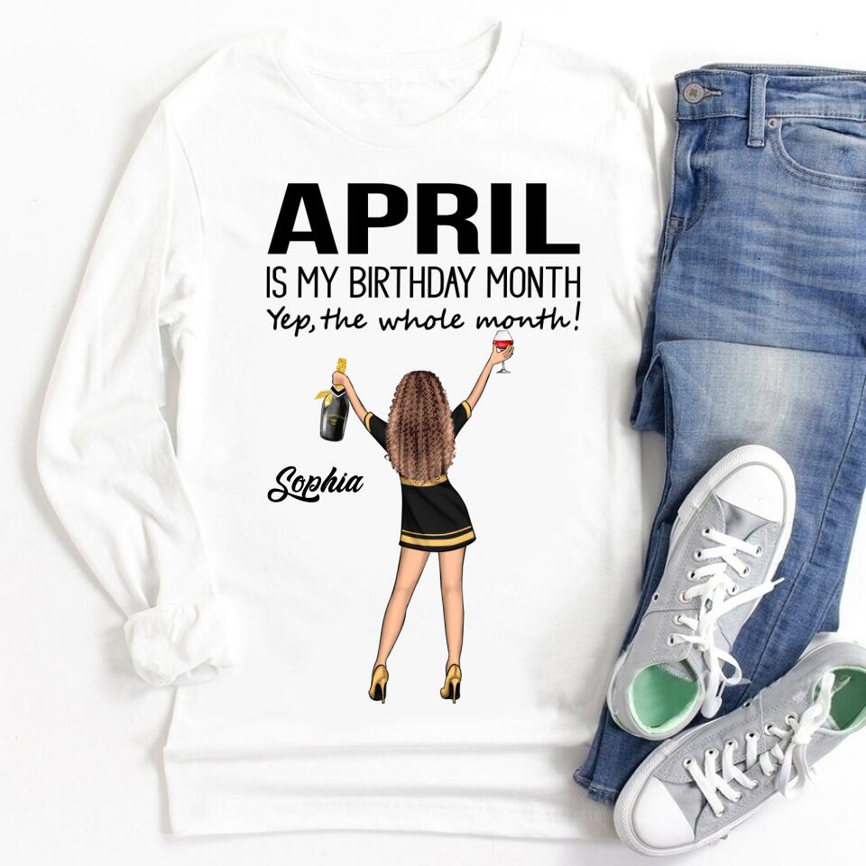 April Birthday Shirt, Custom Birthday Shirt, Queens Born In April, April Birthday Shirts For Woman, April Birthday Gifts