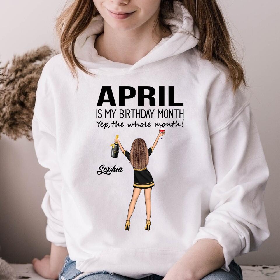 April Birthday Shirt, Custom Birthday Shirt, Queens Born In April, April Birthday Shirts For Woman, April Birthday Gifts